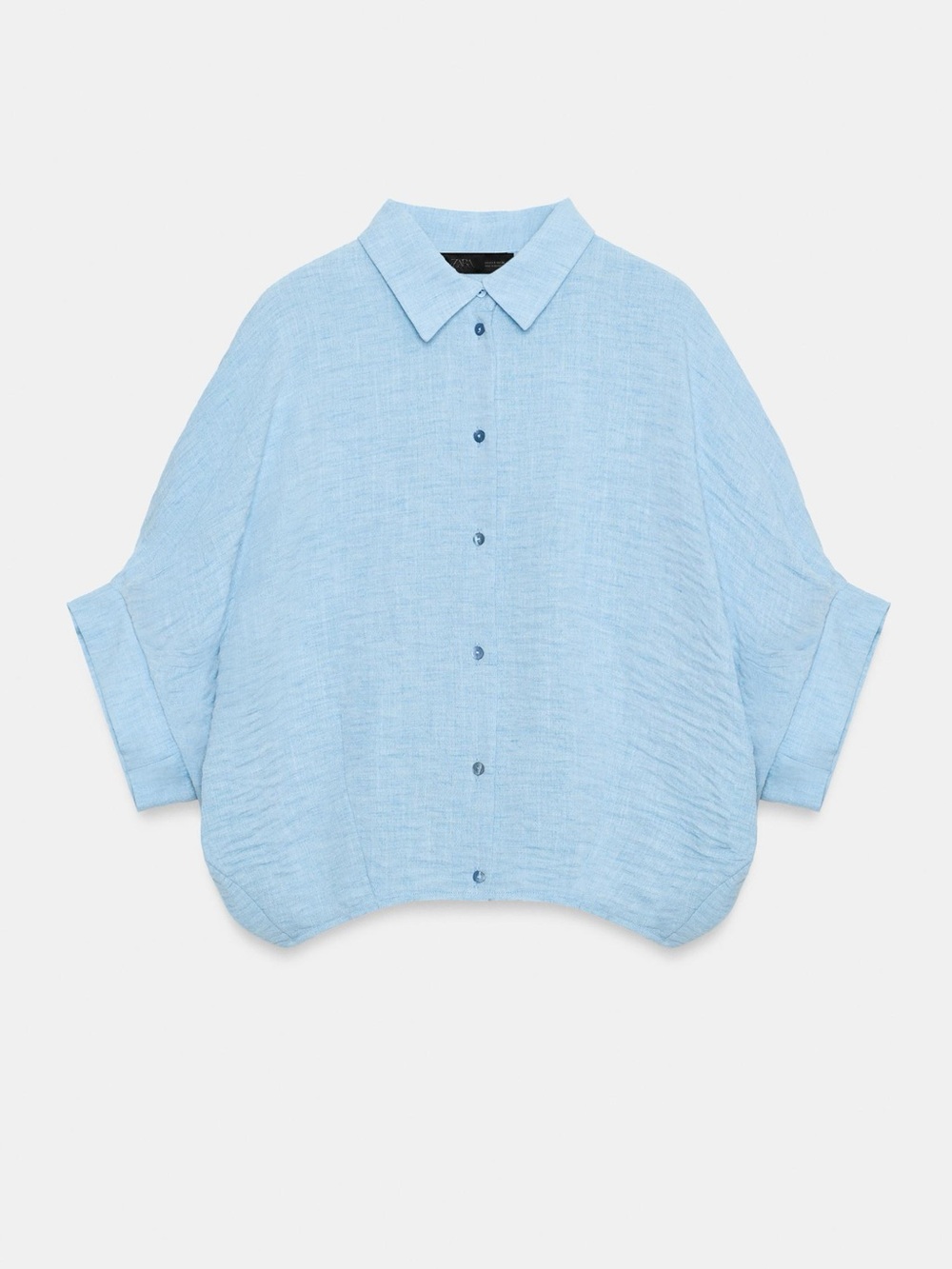 NWT Zara Short Sleeve Balloon Shirt - Picture 4 of 8